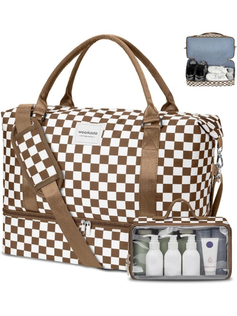 Stylish Weekender Overnight Bag for Women | Travel Duffel with Shoe Compartment